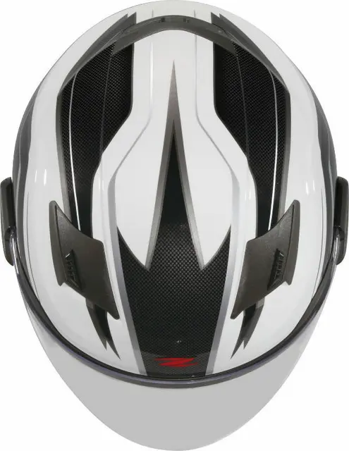 Zeus 611 Hjelm - TT3 Hvit MC halvhjelm m/solvisir 