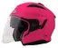 Zeus Jet 613E - Fluor. Rosa Ny halvhjelm m/solvisir