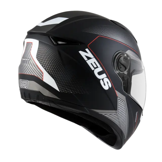 Zeus 811 Moped/MC Hjelm - Sort Rød MC/mopedhjelm i polycarbonat Matt 